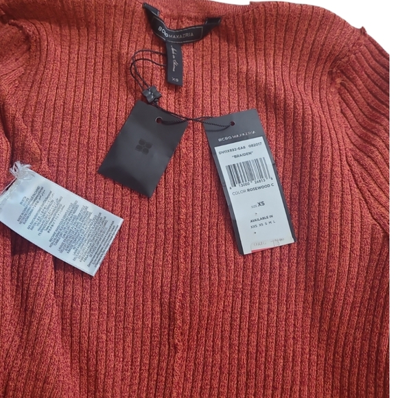 NWT BCBGMAXAZRIA Sweater Slip on Cocktail Knit Mini Dress sz XS - Picture 10 of 11